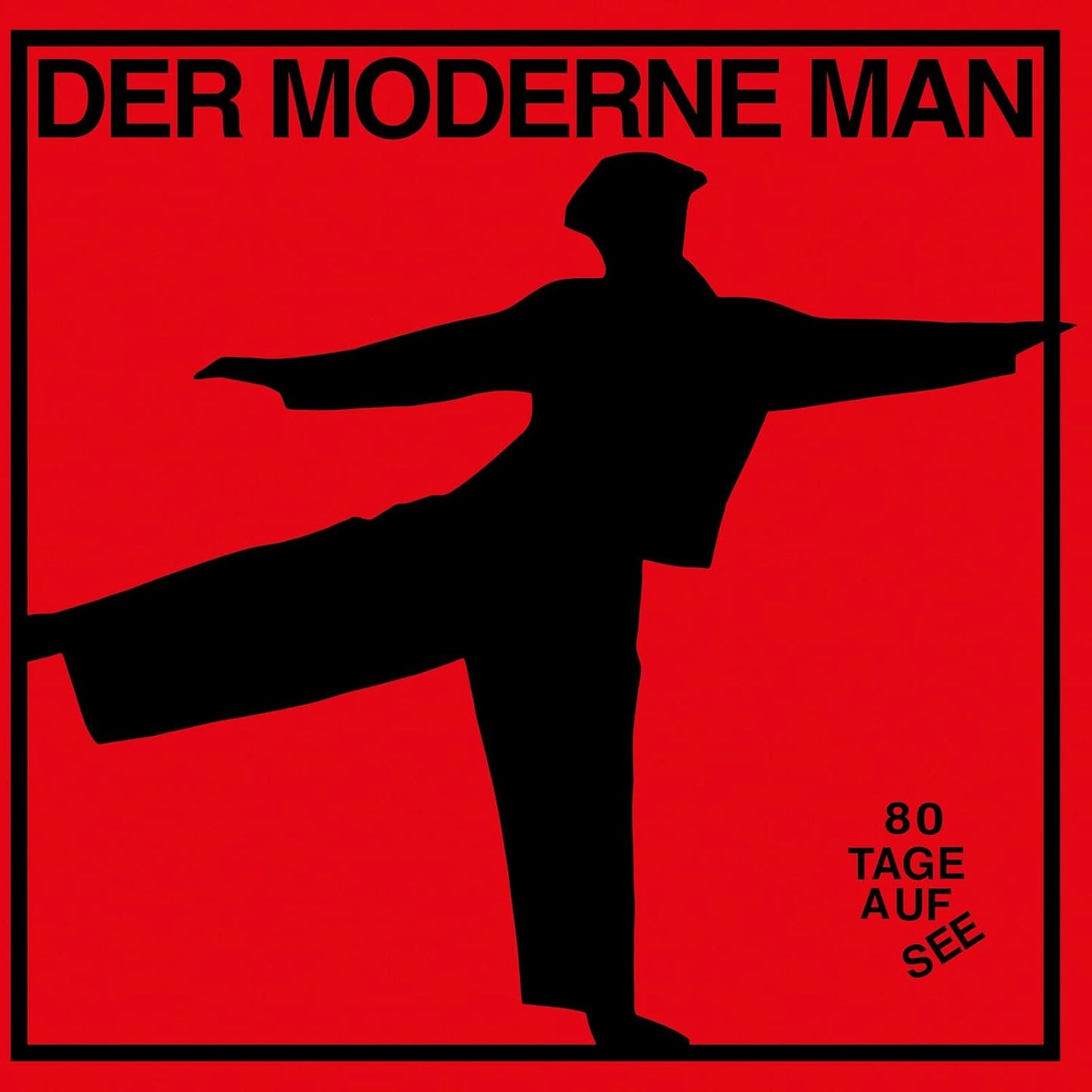 Red album cover with a silhouetted man in a dynamic pose.