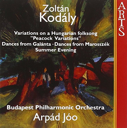 CD cover for Zoltán Kodály’s orchestral works with abstract landscape art.