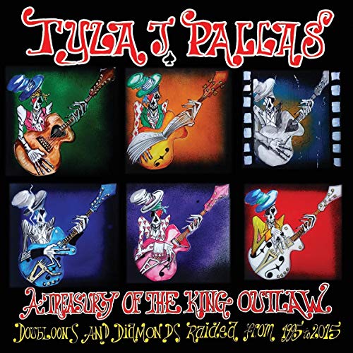 CD cover featuring skeleton musicians playing guitars, titled "A Treasury of The King Outlaw".