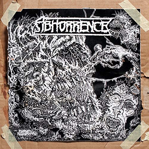 Black and white album cover with detailed, grotesque, skeletal imagery.