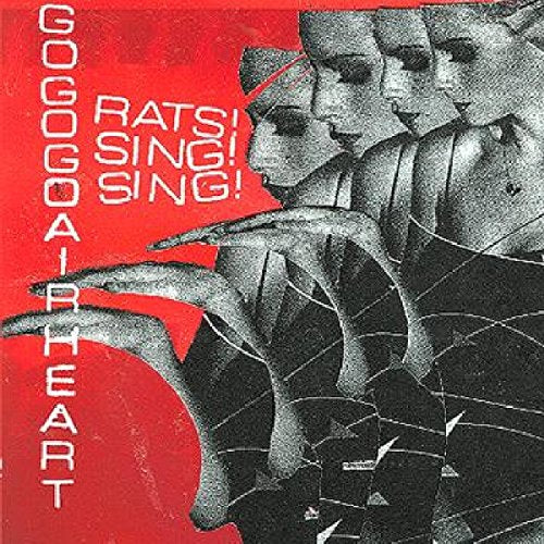 CD cover: repeating faces in grayscale over a red, fractured background.