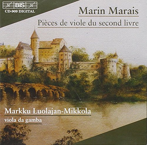 CD cover for Marin Marais’ “Pièces de viole,” featuring a castle landscape.