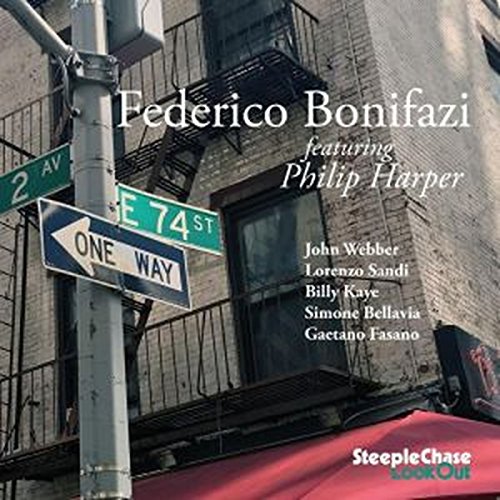CD cover with street sign and building facade, featuring Federico Bonifazi.