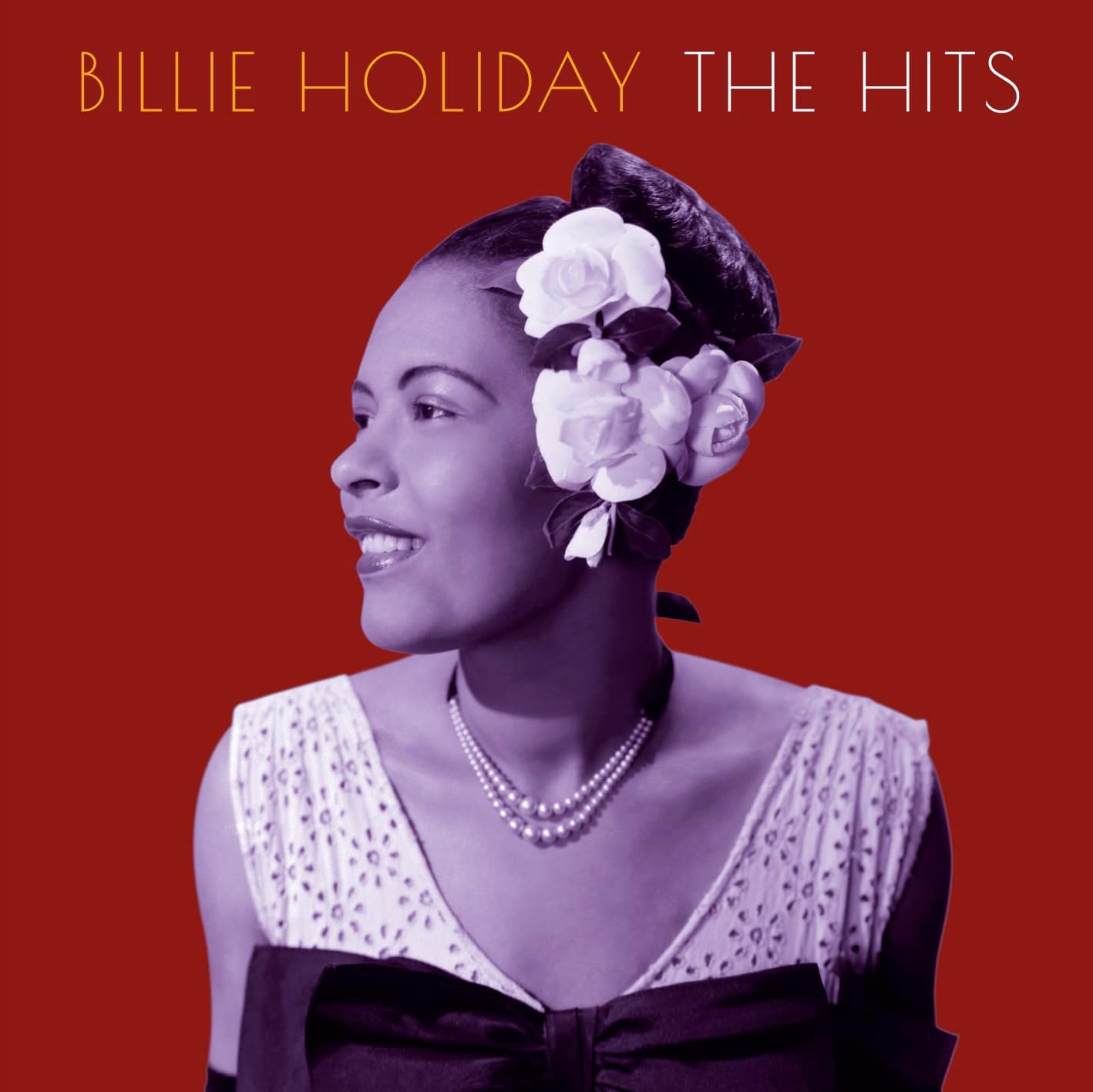 Billie Holiday album cover: a portrait of the singer with flowers.