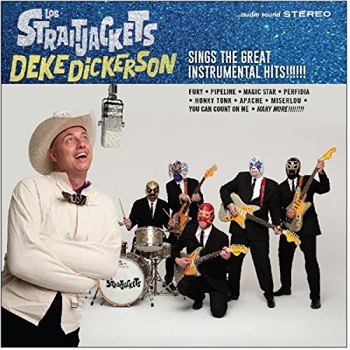 Album cover featuring Deke Dickerson and masked musicians with guitars.