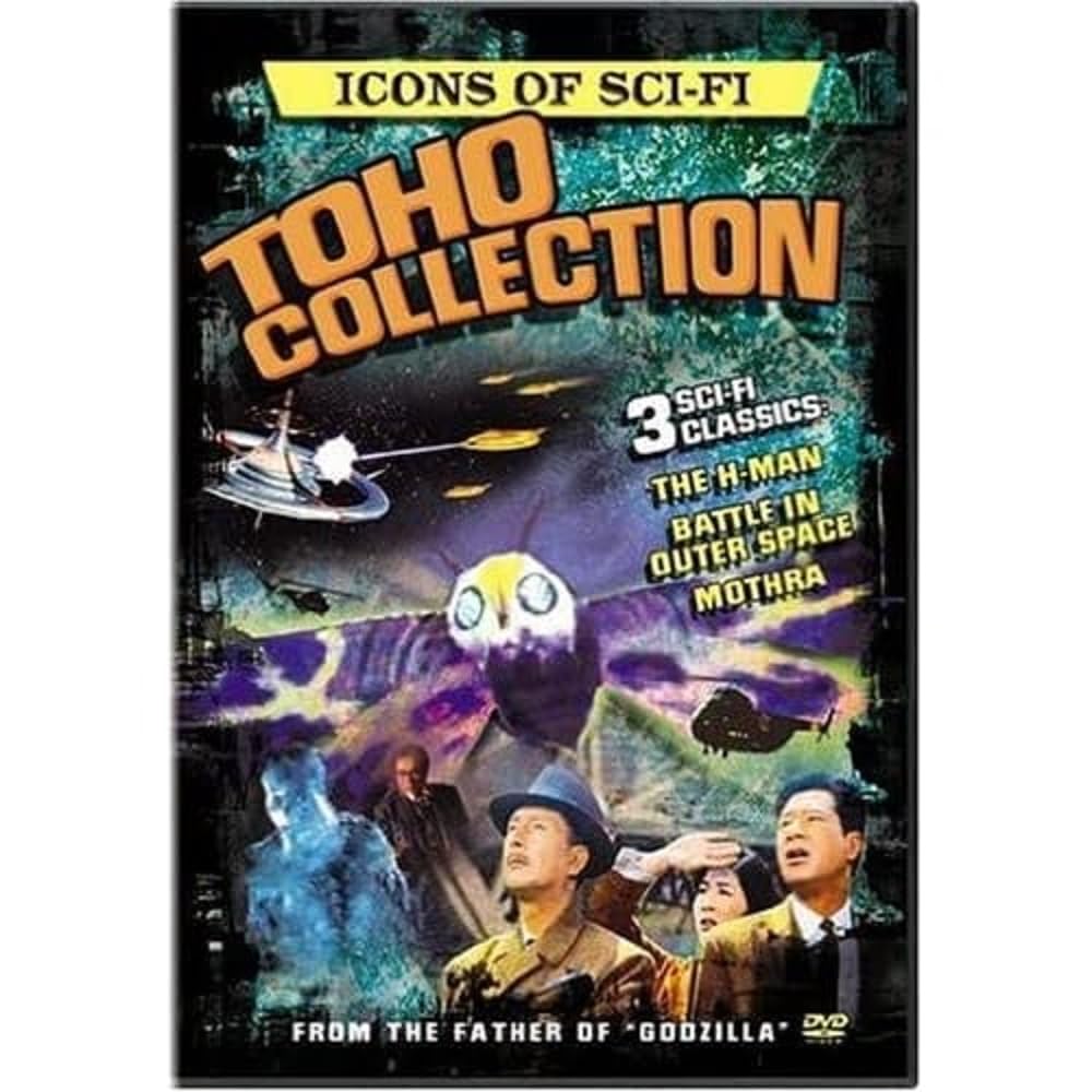 DVD cover for "Icons of Sci-Fi: Toho Collection" featuring monsters and people.