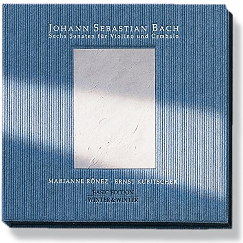 Blue CD case for Bach’s Six Sonatas for Violin and Harpsichord.
