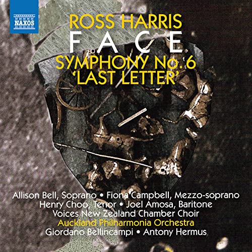 CD cover for Ross Harris’s “Face / Symphony No. 6 Last Letter.”