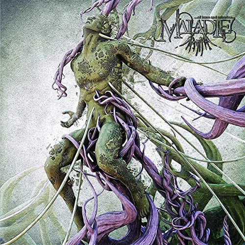 Album cover for "Maladie - Of Harm And Salvation" featuring surreal, organic figures.