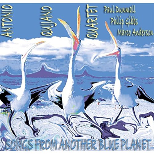 CD cover: abstract blue artwork featuring stylized birds and text.