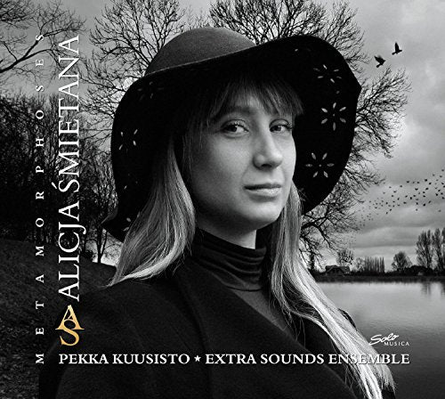 CD cover: woman in hat, landscape, text "Smietana/Kuusisto - Metamorphoses".