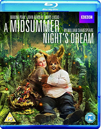Blu-ray cover for “A Midsummer Night’s Dream” featuring costumed characters.