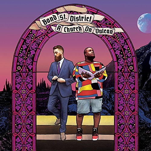 CD cover: two men stand within a colorful, ornate arched window.