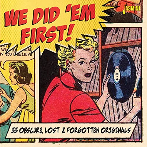 CD cover: comic-book style illustration of a woman with a vinyl record.