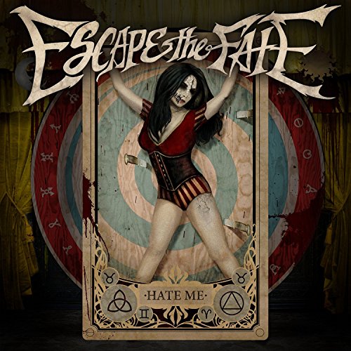 Escape The Fate “Hate Me” vinyl album cover with a distressed, gothic aesthetic.