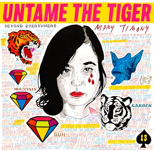 CD cover: portrait of Mary Timony with tigers and colorful text.