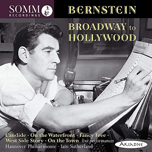 CD cover featuring Leonard Bernstein in a black and white portrait.