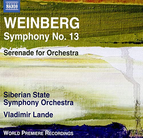 CD cover for Weinberg’s Symphony No. 13 with abstract green and gold artwork.