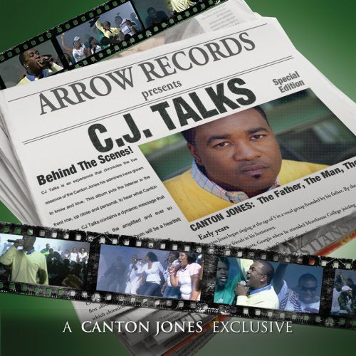 CD cover for "C.J. Talks" by Jones, Canton, featuring a portrait and film strips.