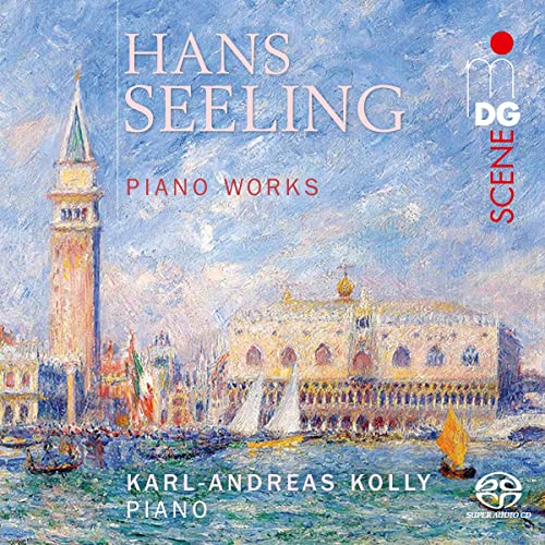 CD cover: Impressionistic Venice scene with text “Hans Seeling - Piano Works.”