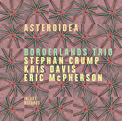 CD cover for Borderlands Trio’s “Asteroidea” with a repeating star pattern.