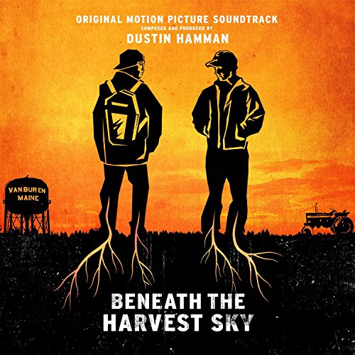 Soundtrack album cover: two silhouetted figures with root-like legs, orange sky.