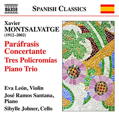 CD cover for Xavier Montsalvatge’s violin and piano works, mosaic art.