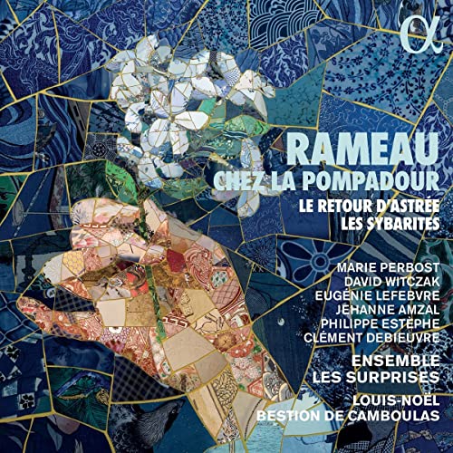 CD cover for Rameau’s “Chez la Pompadour” featuring fractured floral imagery.