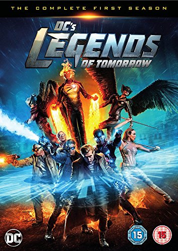 DC's Legends of Tomorrow Season 1 DVD cover with superhero team illustration.