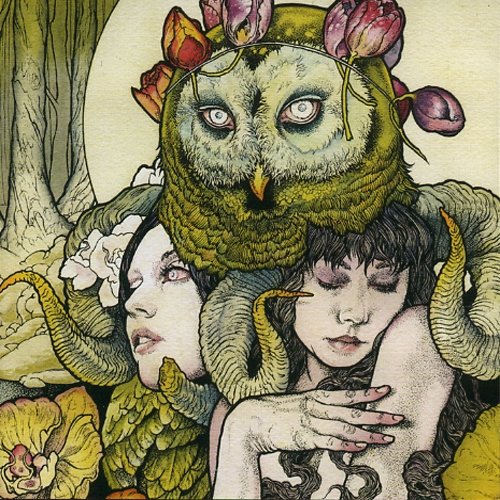 CD cover art: owl with floral crown, embracing two figures.