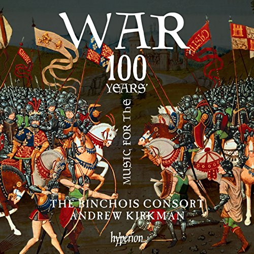 CD cover depicting medieval knights and banners, titled “100 Years’ War.”