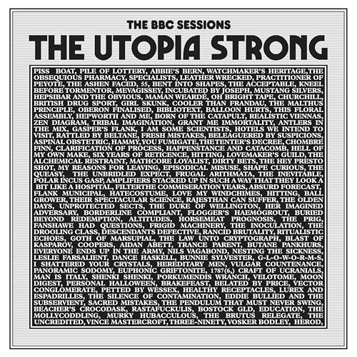 CD cover for The Utopia Strong - The BBC Sessions with a text-heavy layout.