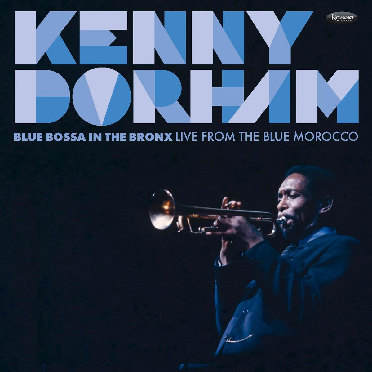 Kenny Dorham album cover: Dorham playing trumpet in blue tones.