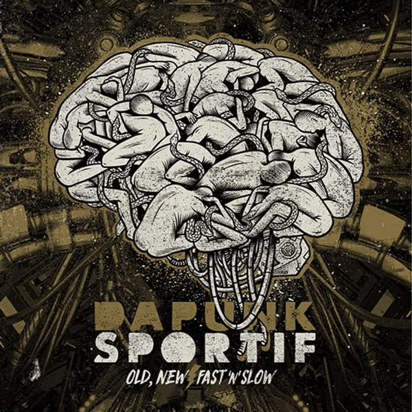 CD cover art: brain-shaped tangle of figures with text "Dapunksportif".
