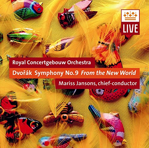 CD cover for Dvorák’s Symphony No. 9 with colorful bird figurines.