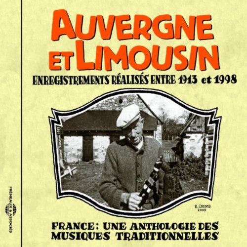 CD cover featuring a man playing a stringed instrument in Auvergne and Limousin, France.