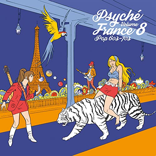 Album cover: colorful illustration with people, animals, and the Eiffel Tower.