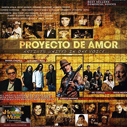 CD cover for “Proyecto De Amor” featuring multiple artist portraits.