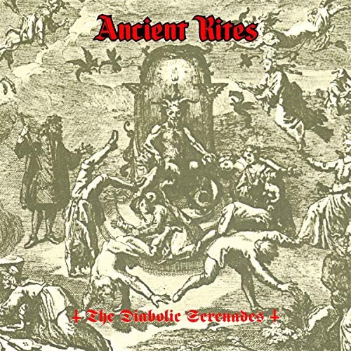 CD cover art depicting a dark, ritualistic scene with figures and a stone arch.