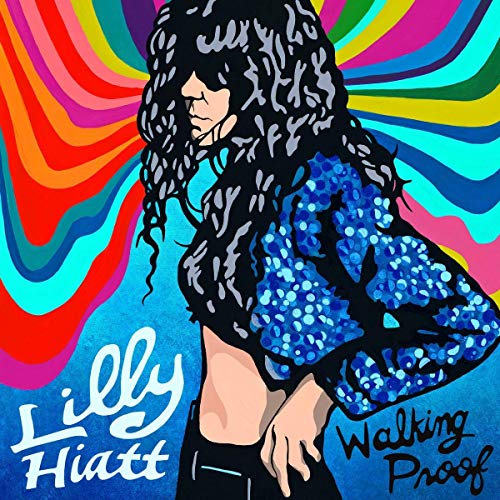 Album cover for Lilly Hiatt’s “Walking Proof” featuring illustrated portrait.