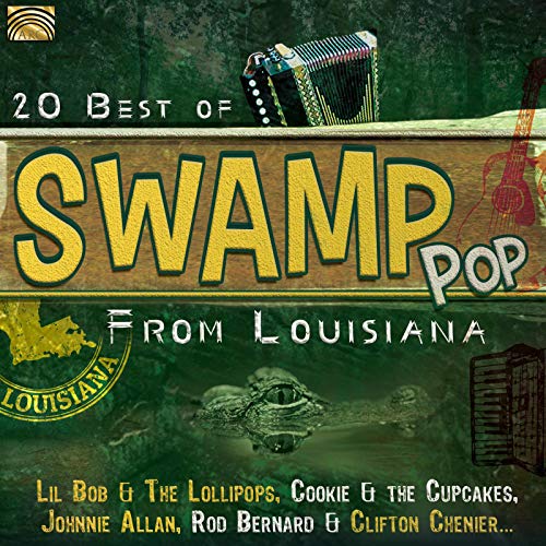 CD cover for "20 Best Of Swamp Pop From Louisiana" with instruments.