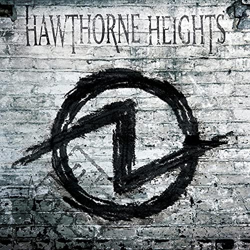 Hawthorne Heights "Zero" CD cover: distressed brick background with black circle and slash.