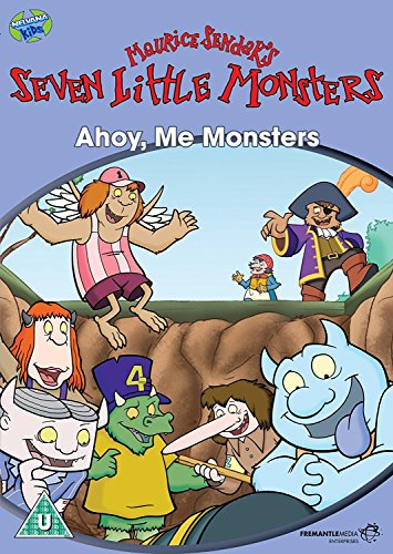 DVD cover for Seven Little Monsters featuring cartoon monsters and a pirate theme.