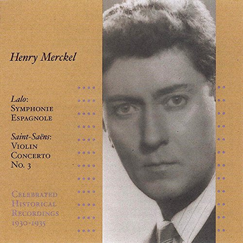 CD cover featuring portrait of violinist Henry Merckel, text listing composers.