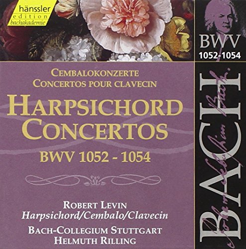 CD cover for Bach harpsichord concertos featuring a pink rose.