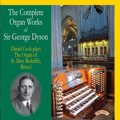 CD cover featuring an organ, portrait, and gothic church interior.