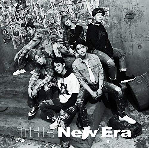 Black and white photo of seven young men, Got7 band members.