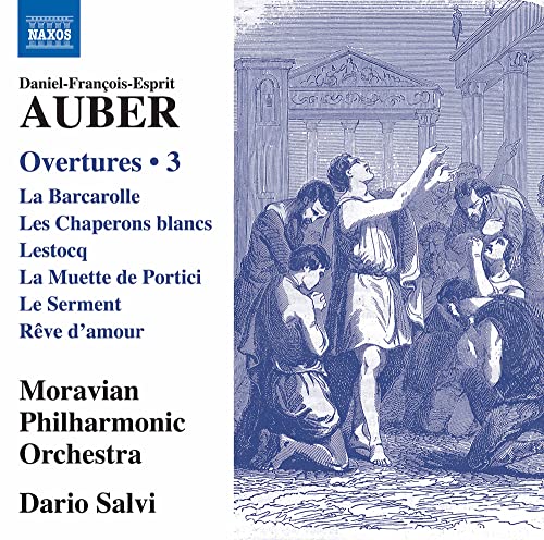CD cover for Auber’s Overtures Vol. 3, featuring a classical scene.