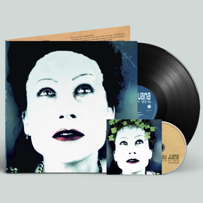 Vinyl record and CD with a black and white portrait of a woman.