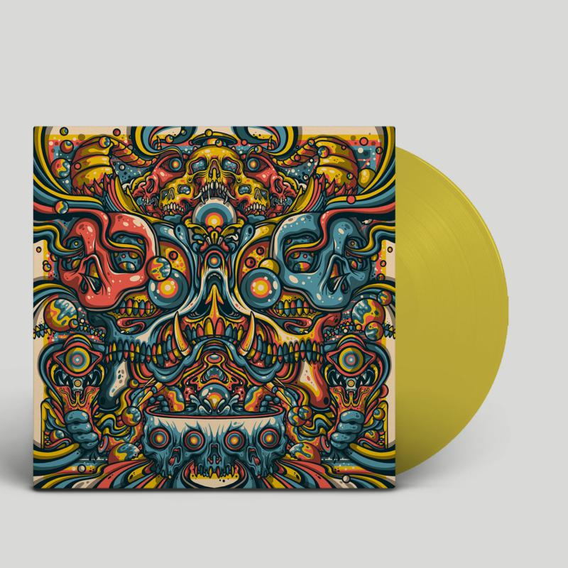 Jaaw "Supercluster" vinyl record with colorful, psychedelic cover art.